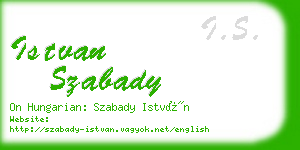 istvan szabady business card